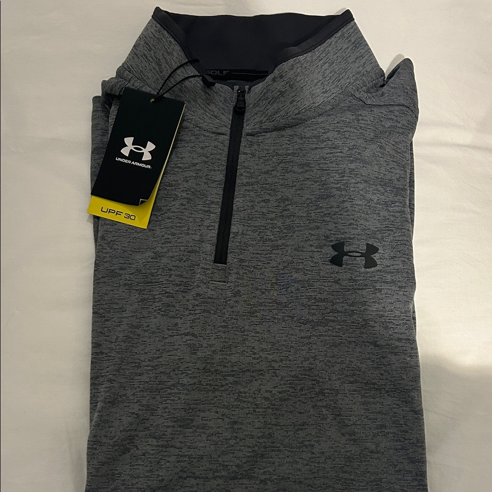 Under Armour Heather Gray Quarter-Zip Pullover